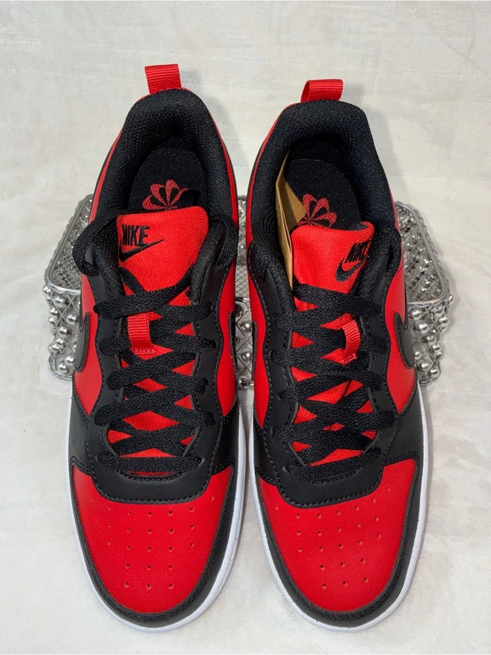 🔥Nike Court Borough Low Recraft Red/Black Youth 6Y Women’s 7.5 DV5456-600🔥